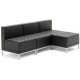 Infinity Modular Black Leather Sofa